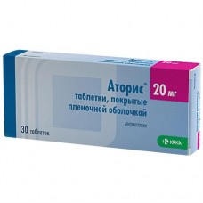 АТОРИС таблетки, п/плен. обол., по 20 мг №30 (10х3) (КАРТА МЕДИКАРД)